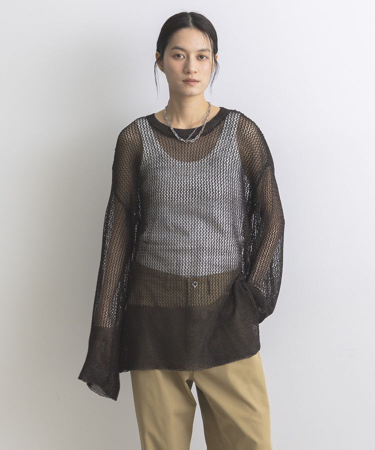 GARAGE OF GOOD CLOTHING「ストローヤーンメッシュプルオーバー」|ニット・セーター|