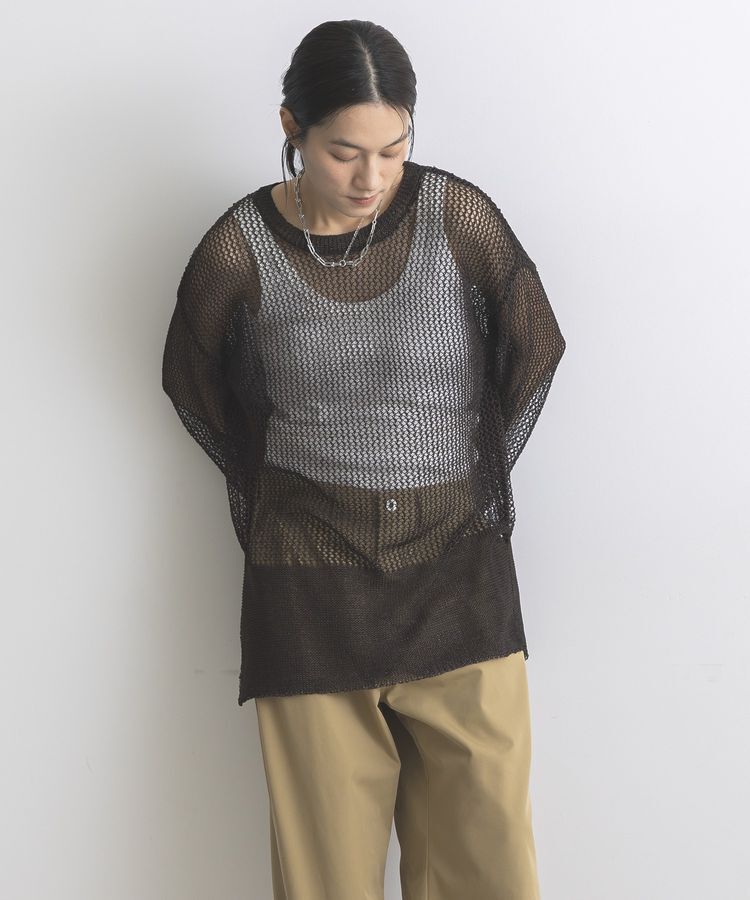 GARAGE OF GOOD CLOTHING「ストローヤーンメッシュプルオーバー」|ニット・セーター|