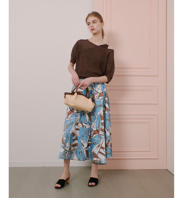 LOULOU WILLOUGHBY「【LOULOU WILLOUGHBY】RATTI マリーナプリントフレアスカート」|フレア|