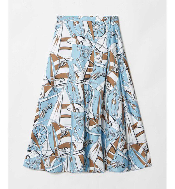 LOULOU WILLOUGHBY「【LOULOU WILLOUGHBY】RATTI マリーナプリントフレアスカート」|フレア|