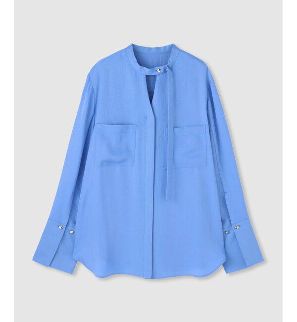 allureville「ブライトツイルアシメボウブラウス」|シャツ・ブラウス|