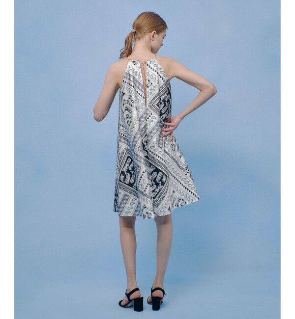 LOULOU WILLOUGHBY「【LOULOU WILLOUGHBY】ウエスタンスカーフプリントホルターネックワンピース」|ワンピース|