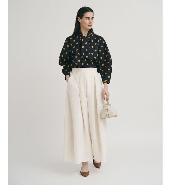 allureville「カラミフレアースカートパンツ」|チノ|