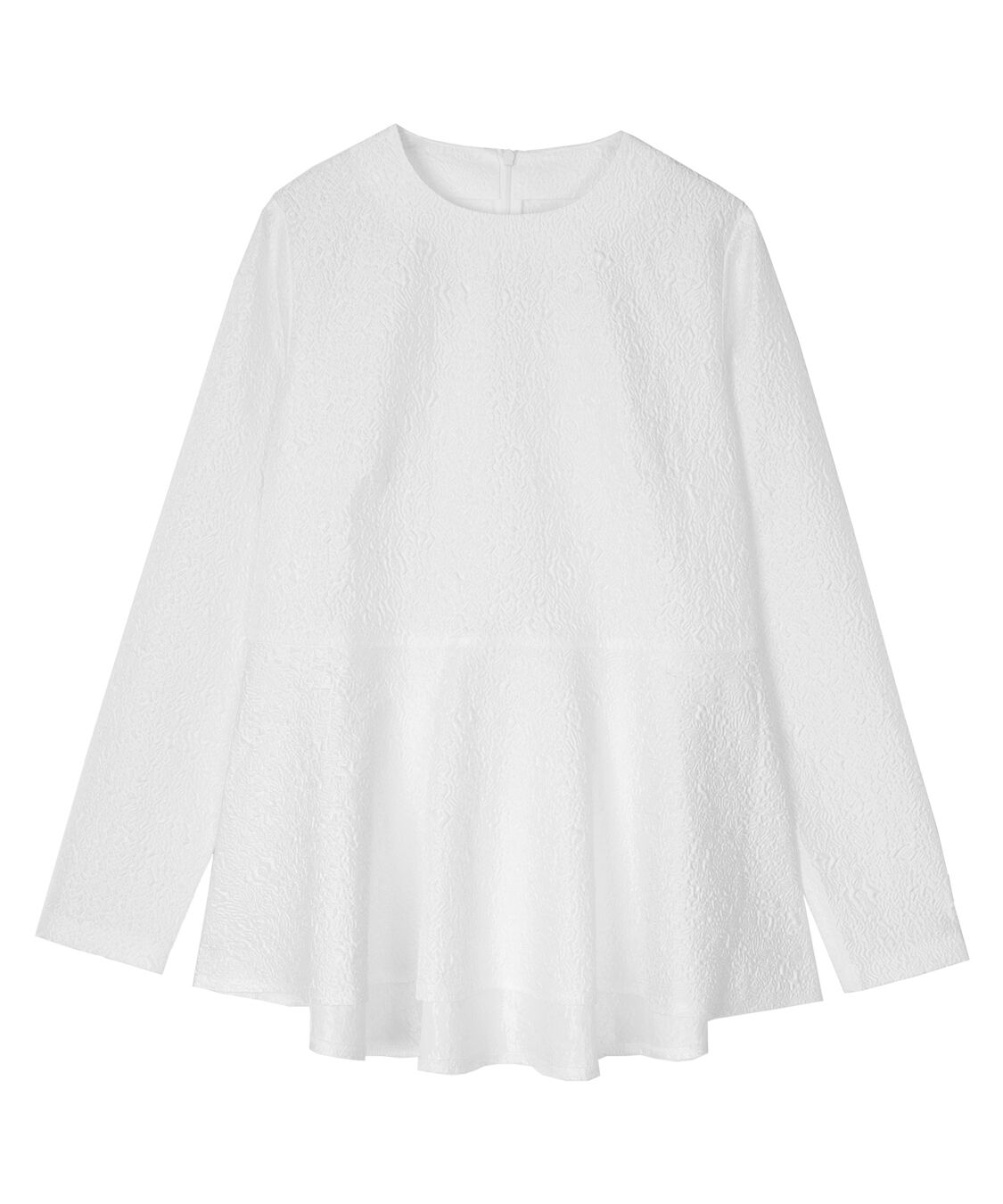 ur's「ふくれジャガードクルーネックペプラムプルオーバー」|プルオーバー|