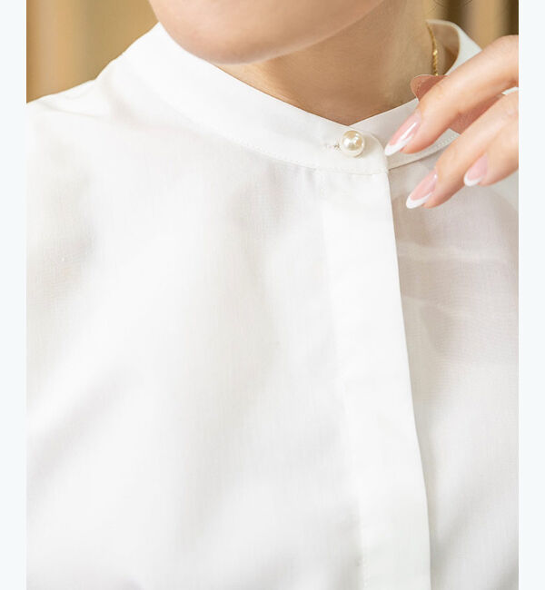 ur's「【星玲奈さんコラボアイテム】バンドカラーパフスリーブブラウス」|シャツ・ブラウス|