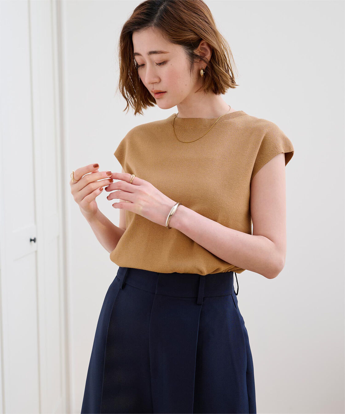 ur's「プチハイネックフレンチスリーブニット」|ニット・セーター|