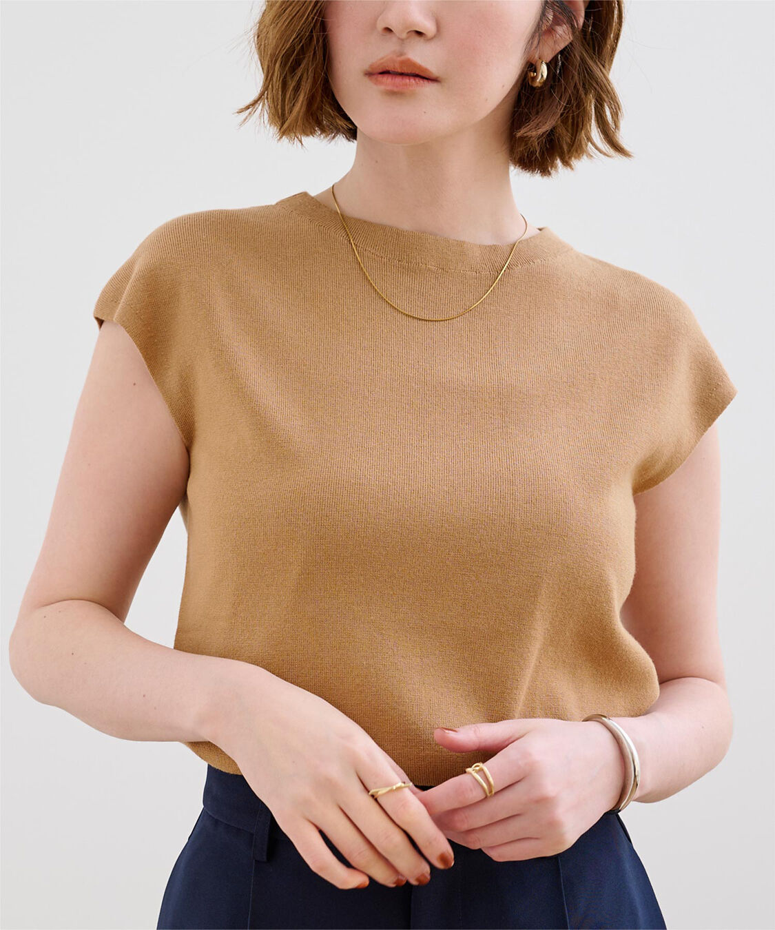 ur's「プチハイネックフレンチスリーブニット」|ニット・セーター|