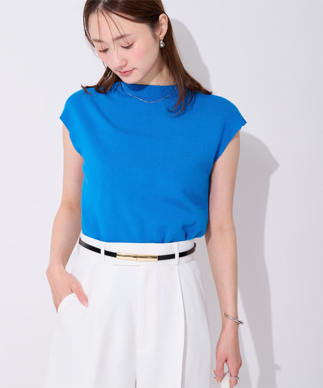 ur's「プチハイネックフレンチスリーブニット」|ニット・セーター|