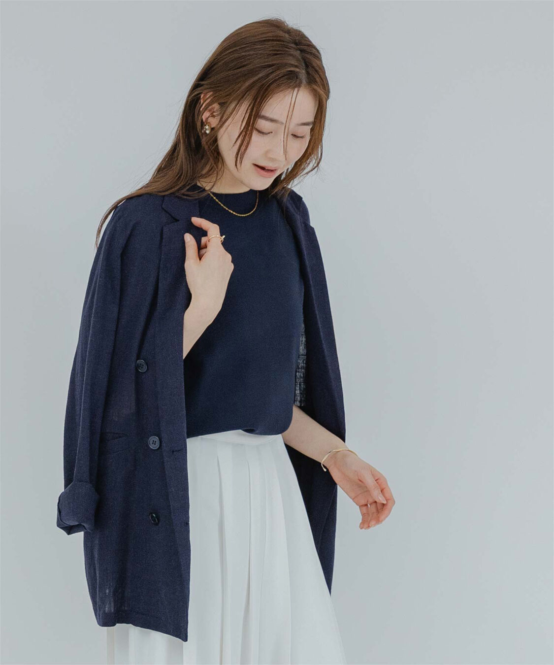 ur's「プチハイネックフレンチスリーブニット」|ニット・セーター|