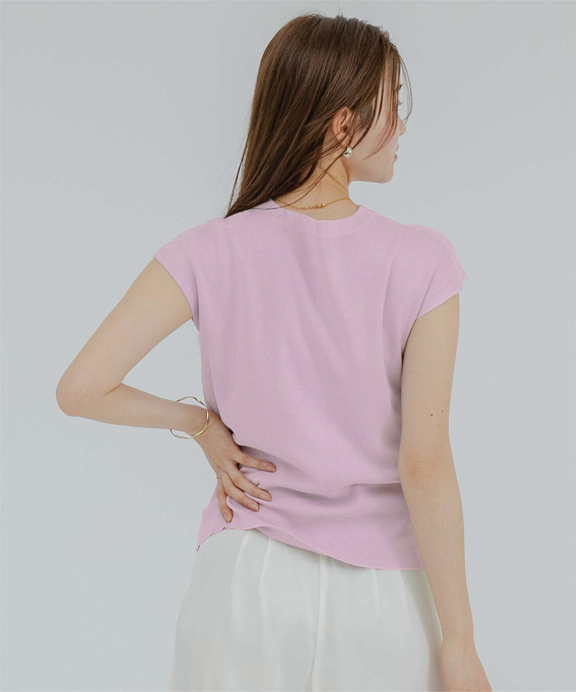 ur's「プチハイネックフレンチスリーブニット」|ニット・セーター|