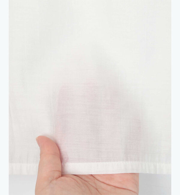 ur's「シャーリングデザインスリーブバンドカラーブラウス」|シャツ・ブラウス|