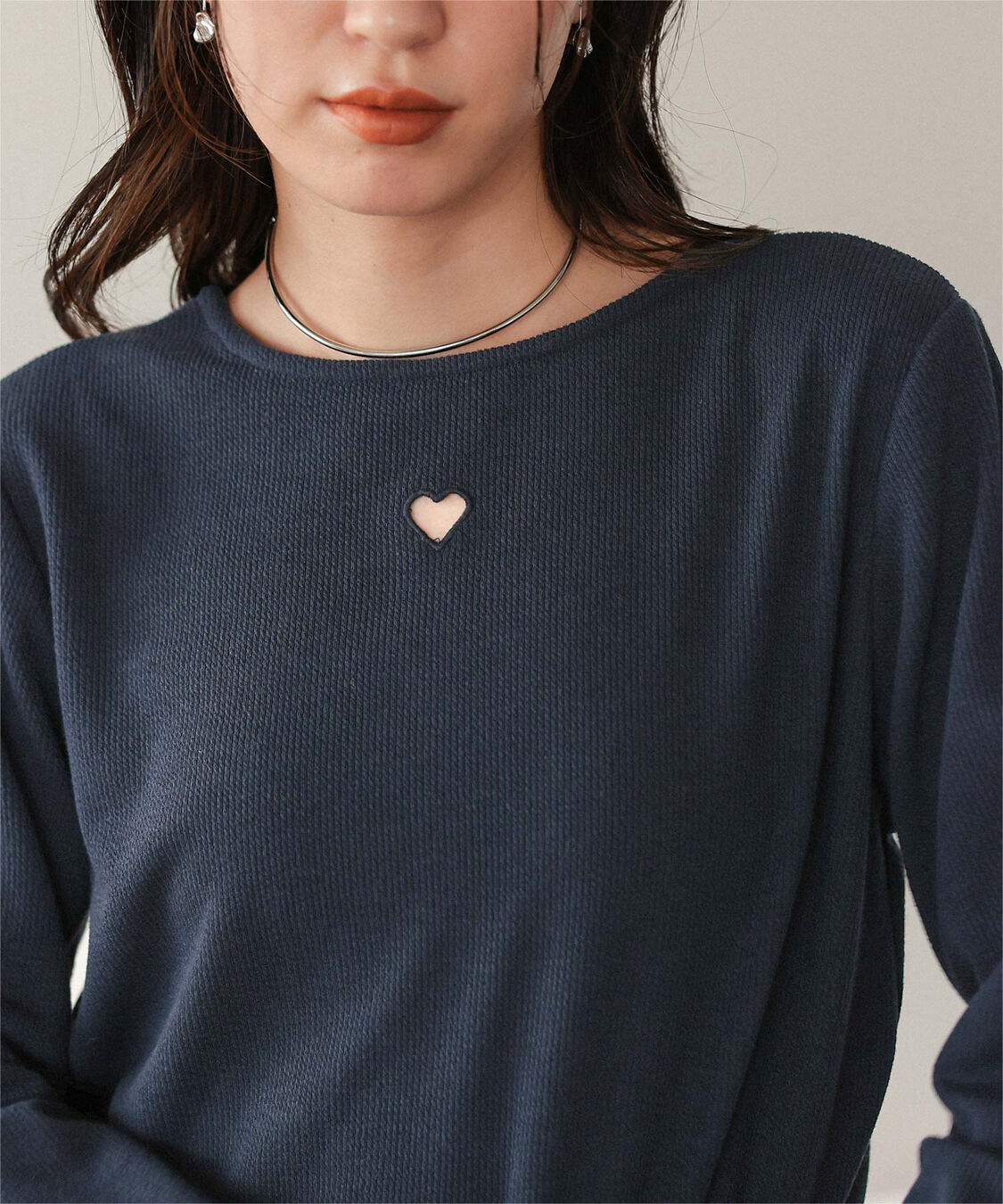 titivate「ハートカット刺繍前後2wayカットソー」|Tシャツ・カットソー|