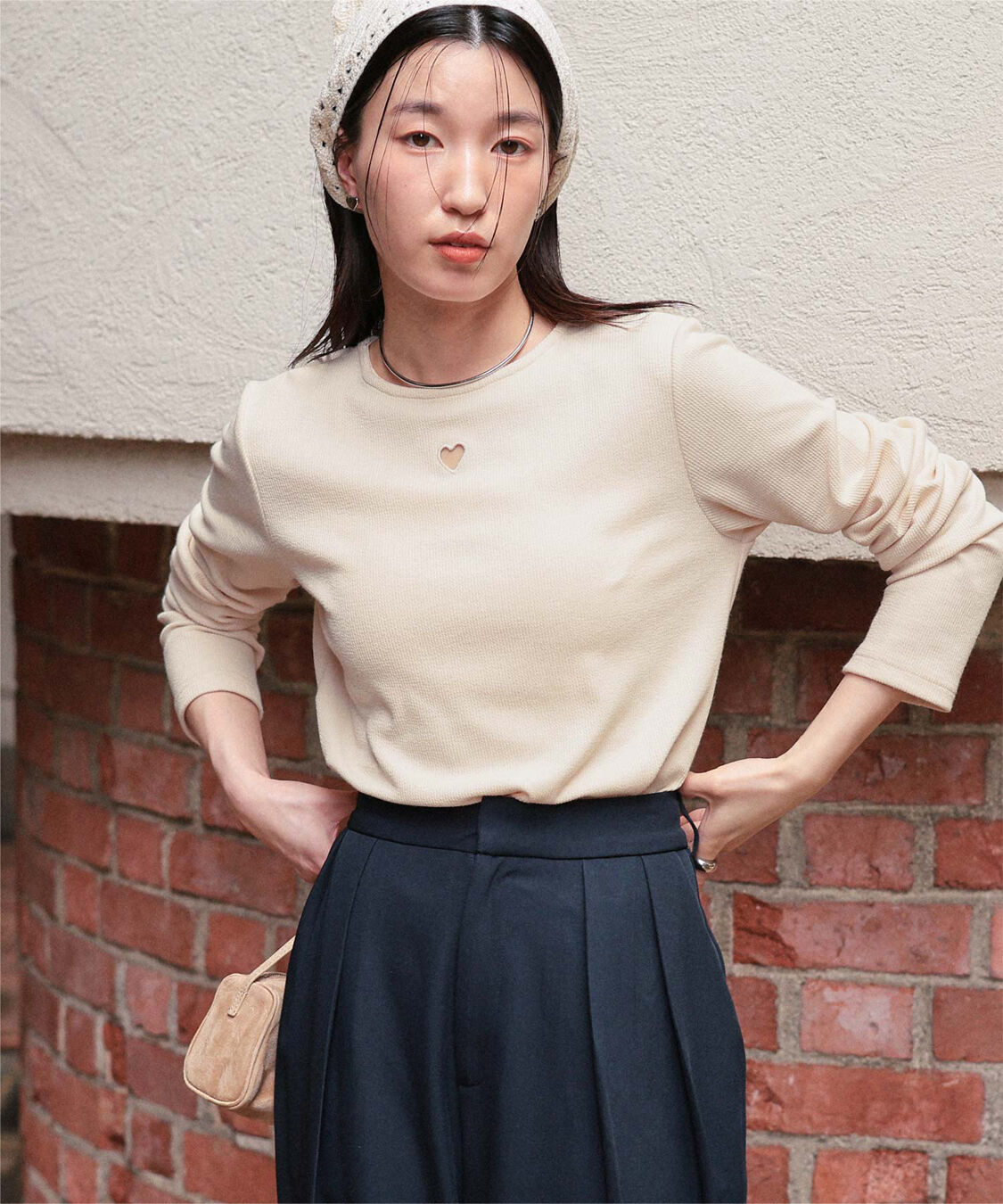 titivate「ハートカット刺繍前後2wayカットソー」|Tシャツ・カットソー|