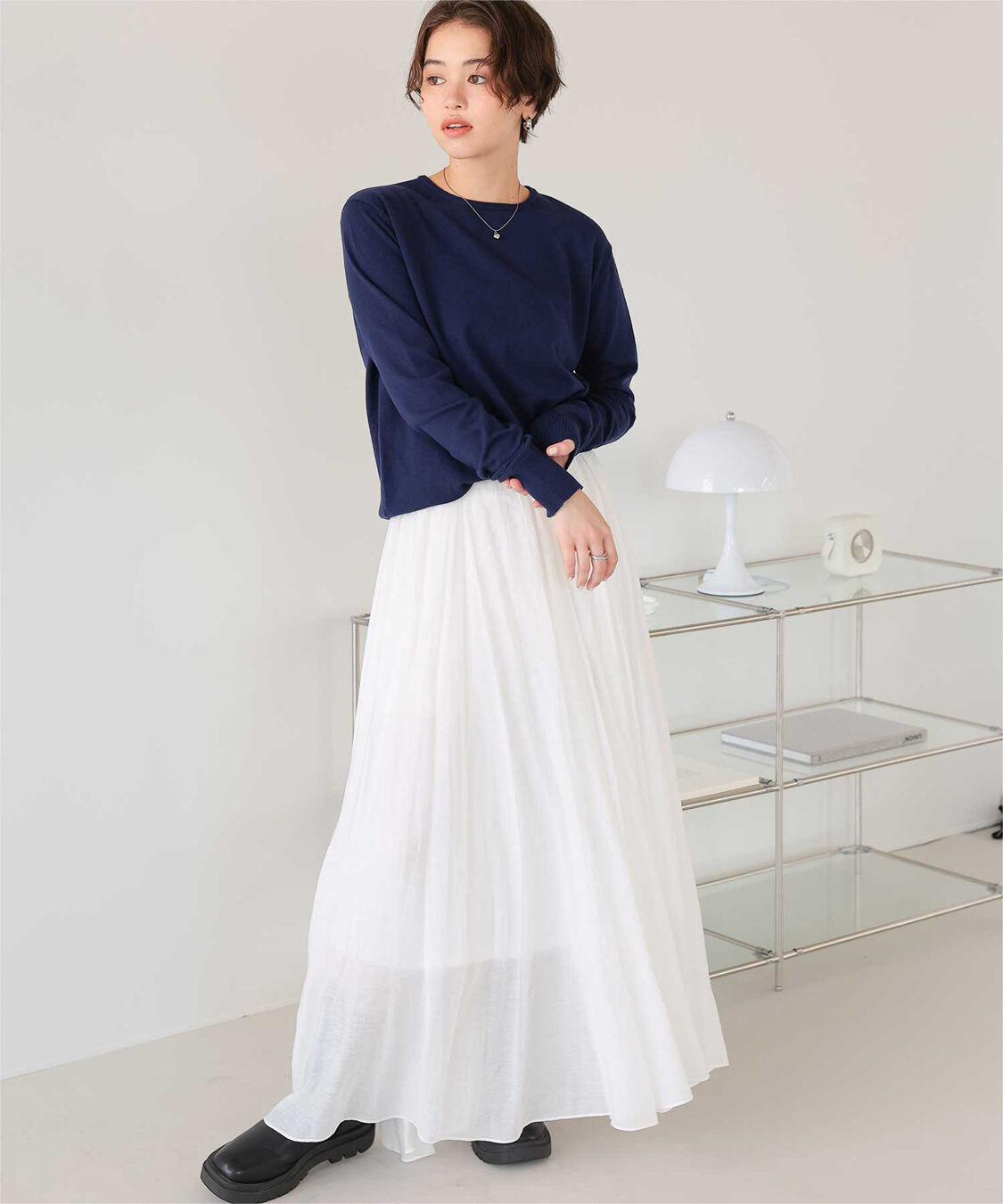 titivate「なめらか手触りカシミヤタッチクルーネックニット」|ニット・セーター|