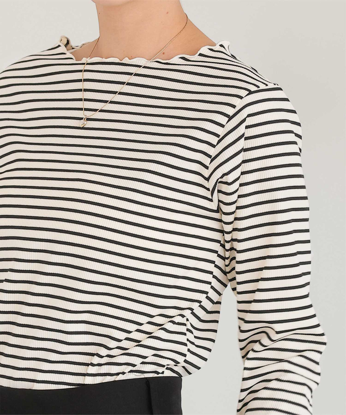 titivate「リブカットソーメローデザイントップス」|Tシャツ・カットソー|