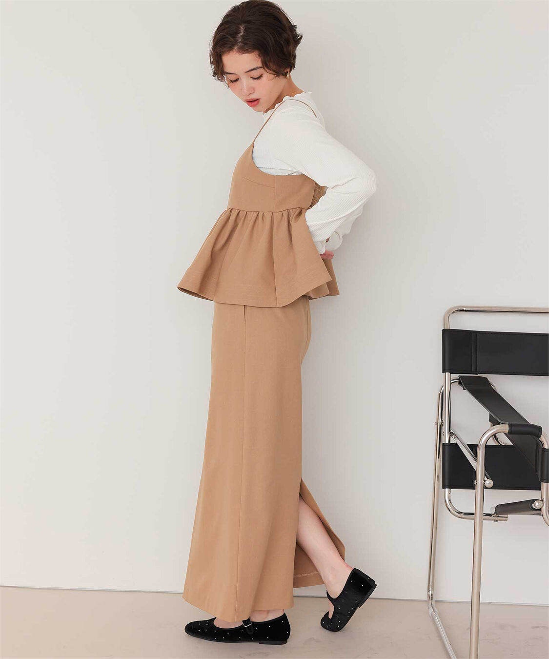 titivate「リブカットソーメローデザイントップス」|Tシャツ・カットソー|