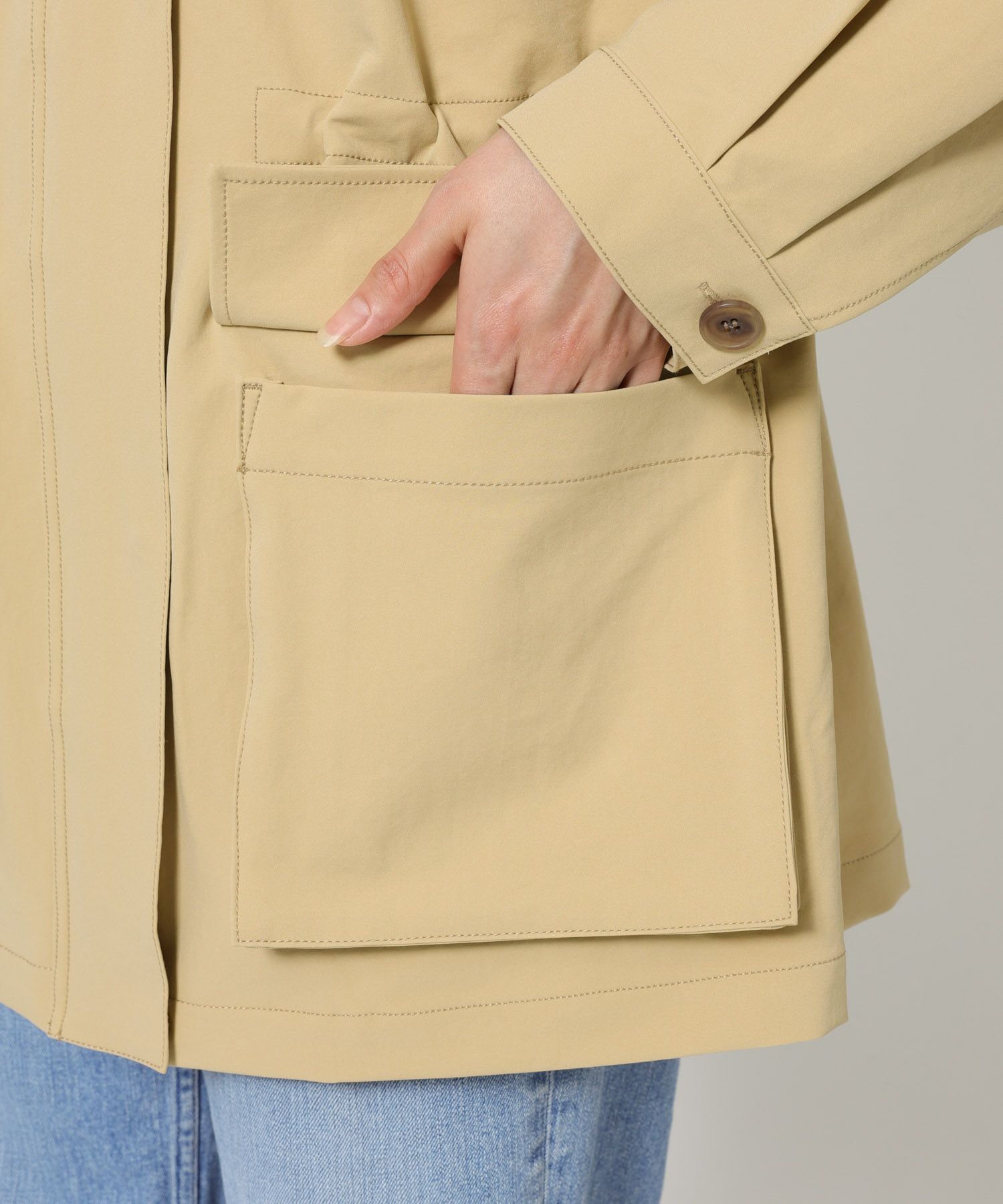 BABYLONE「【撥水・UVカット】ダブルクロスブルゾン」|ブルゾン・スタジャン|