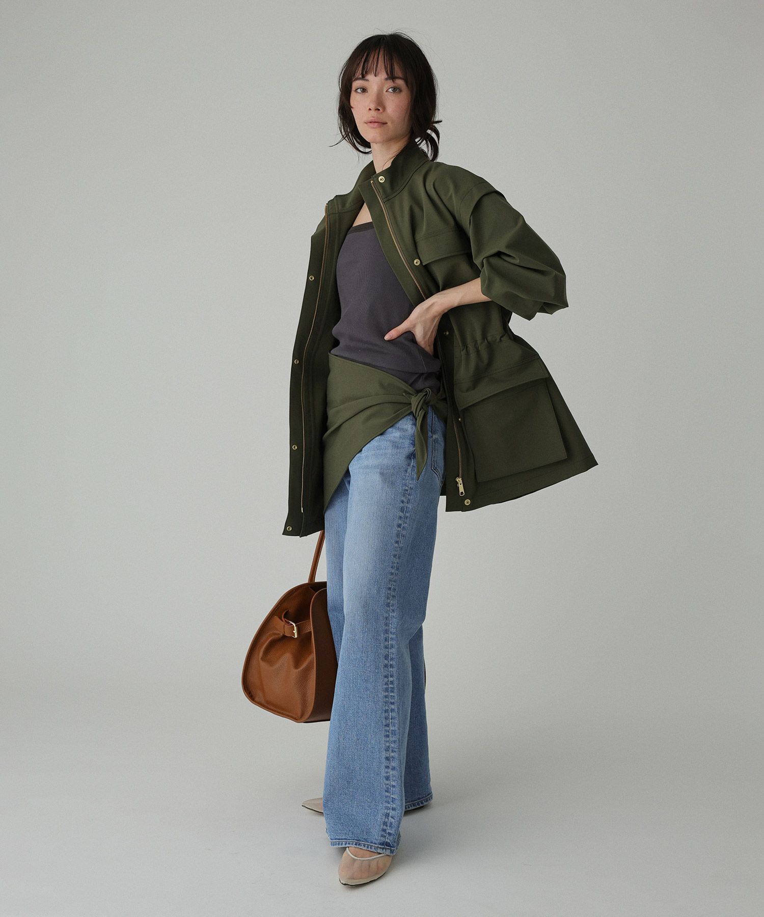 BABYLONE「【撥水・UVカット】ダブルクロスブルゾン」|ブルゾン・スタジャン|