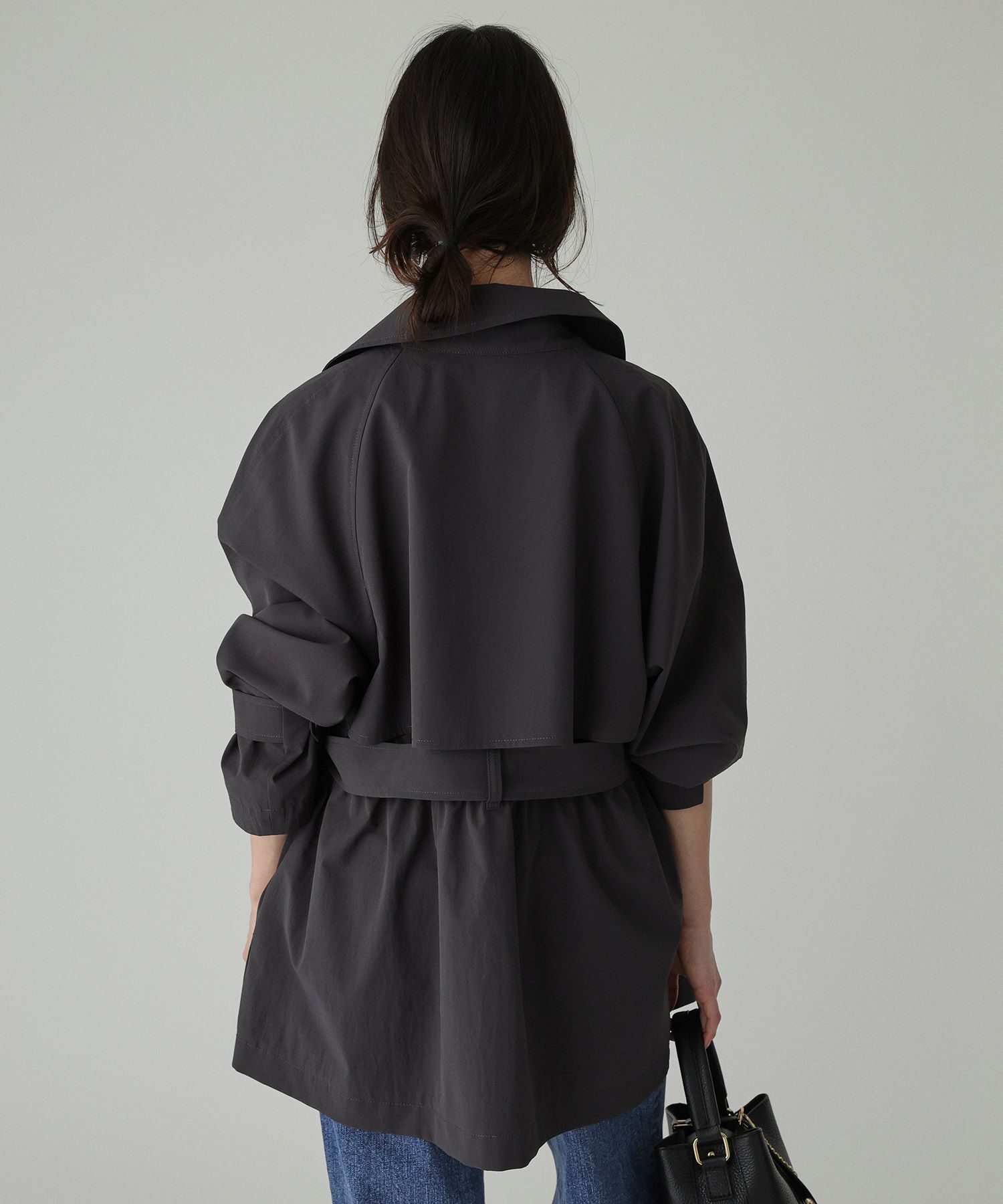 BABYLONE「【多機能素材】タイプライターショートトレンチ」|トレンチコート|