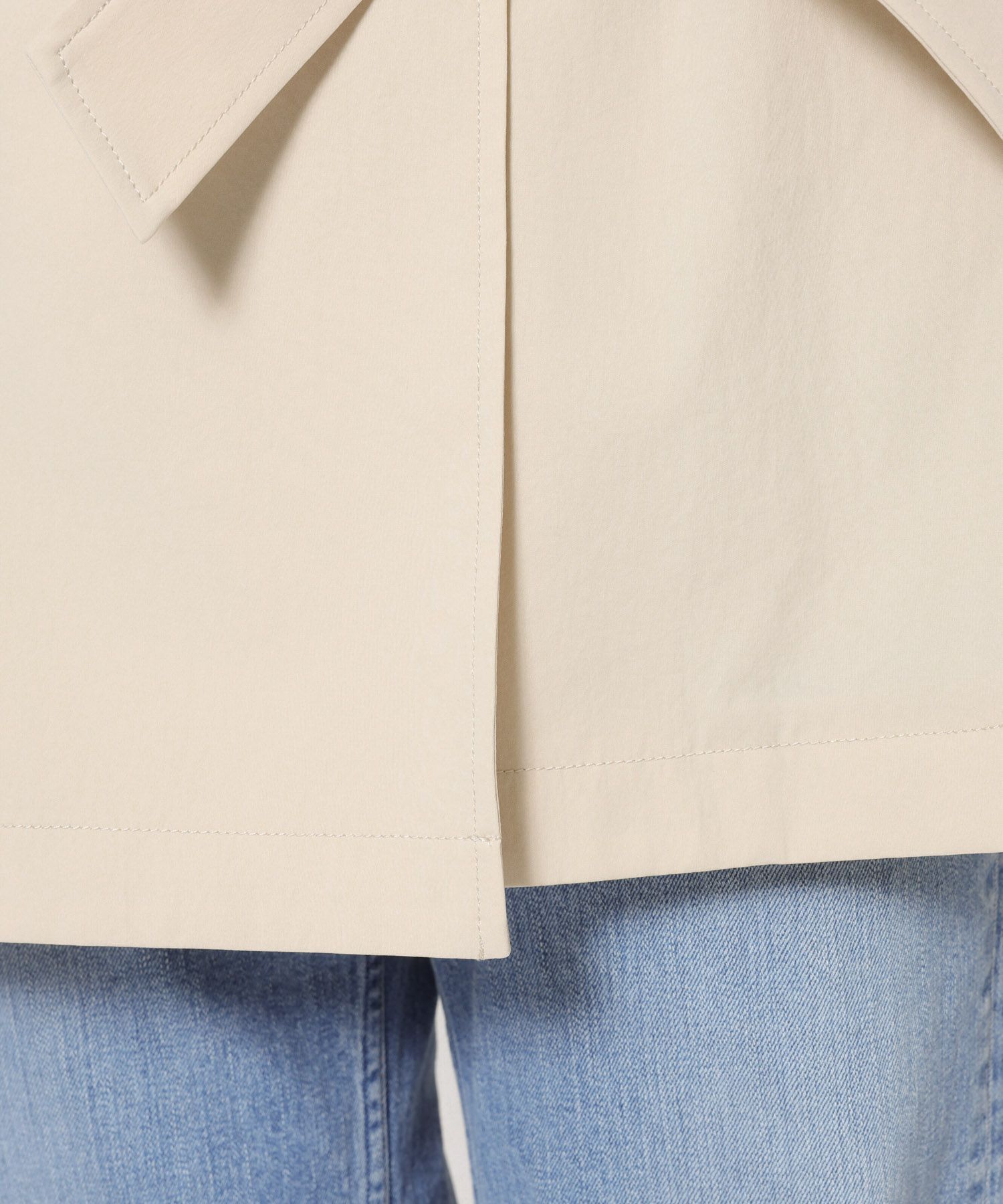 BABYLONE「【多機能素材】タイプライターショートトレンチ」|トレンチコート|