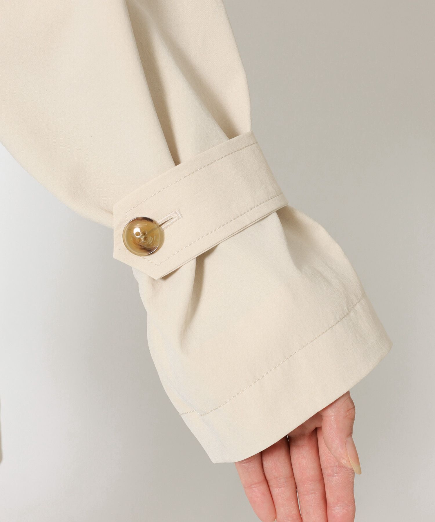 BABYLONE「【多機能素材】タイプライターショートトレンチ」|トレンチコート|