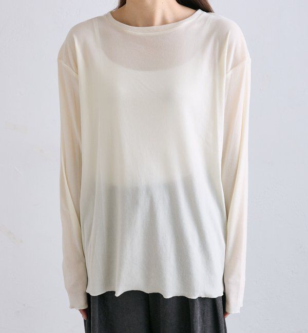 「【リバイバル】ナイロンチュールベロアクルーネックカットソー」|プルオーバー|