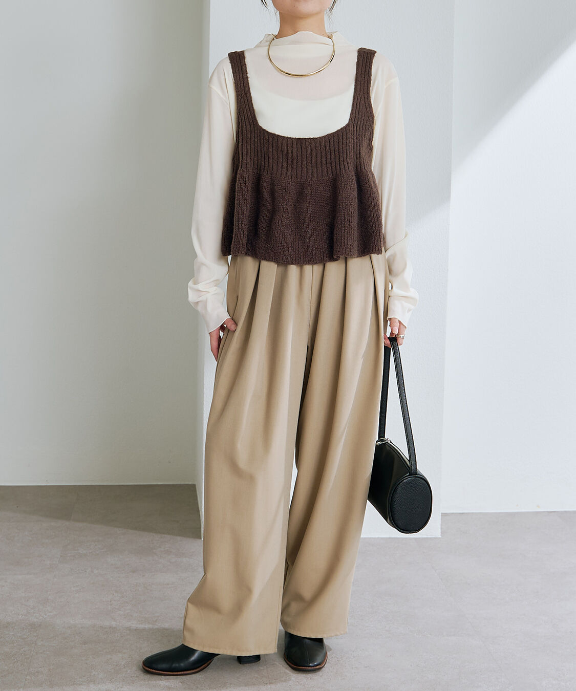  「【25AW新色展開/リバイバル】ニットフレアビスチェ」|ニット・セーター|