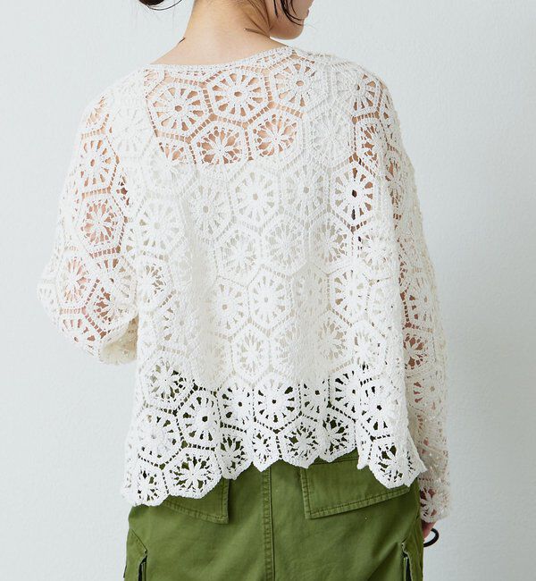  「【リバイバル】カギ針編み風2WAYカーディガン」|カーディガン|