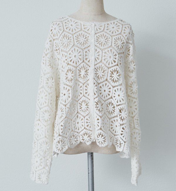  「【リバイバル】カギ針編み風2WAYカーディガン」|カーディガン|