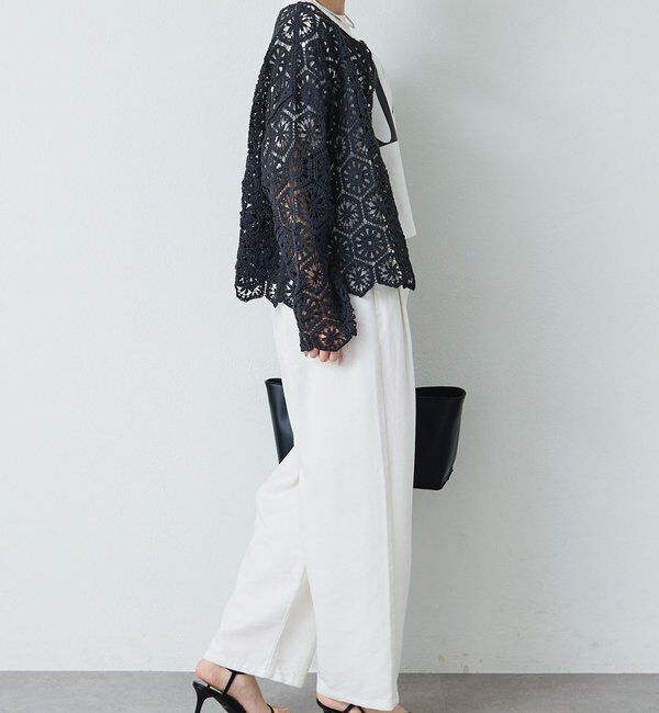  「【リバイバル】カギ針編み風2WAYカーディガン」|カーディガン|