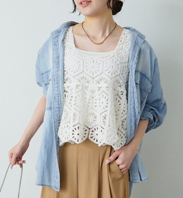  「【リバイバル】カギ針編み風ビスチェ」|キャミソール|