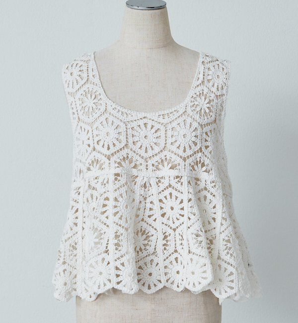  「【リバイバル】カギ針編み風ビスチェ」|キャミソール|