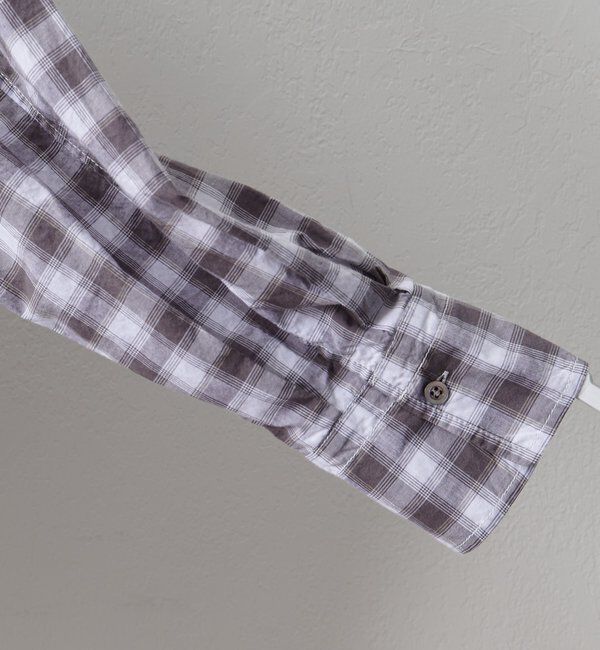  「綿麻チェックオーバーシャツブラウス」|シャツ・ブラウス|