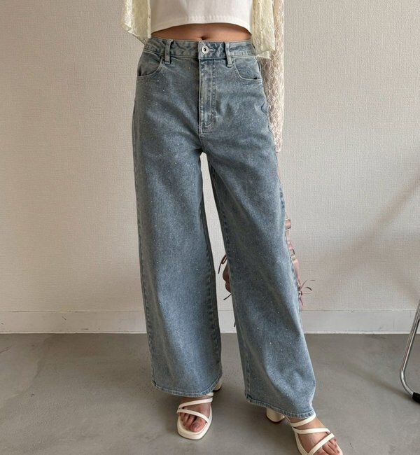  「〈S・Mサイズ展開〉ストレッチワイドデニム」|その他|