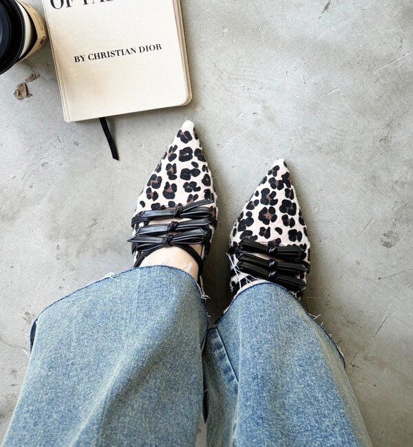  「リボン付きポインテッドストラップシューズ」|その他|その他1