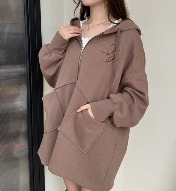  「【WEB限定】ビッグシルエットジップパーカー／裏毛」|プルオーバー|