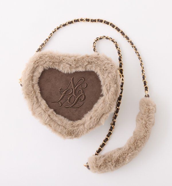  「ハートスエードロゴショルダーバッグ」|ショルダー・メッセンジャー|