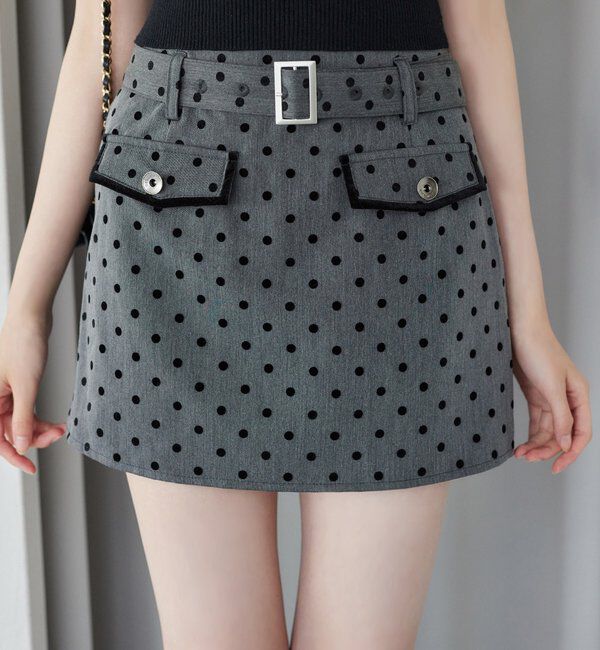  「【即日発送】ベルト付ミニスカート」|スカート|