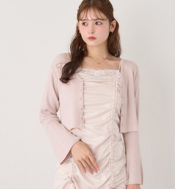  「ベル袖リブカーデ」|ニット・セーター|