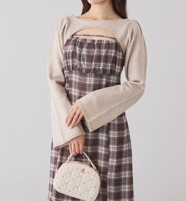 「２枚セットチェックワンピ」|ワンピース|