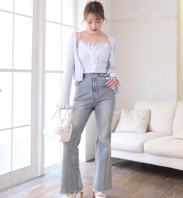  「レース付きニットビスチェ」|ニット・セーター|