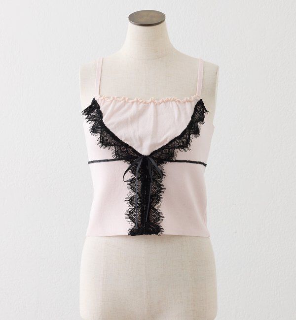  「レース付きニットビスチェ」|ニット・セーター|