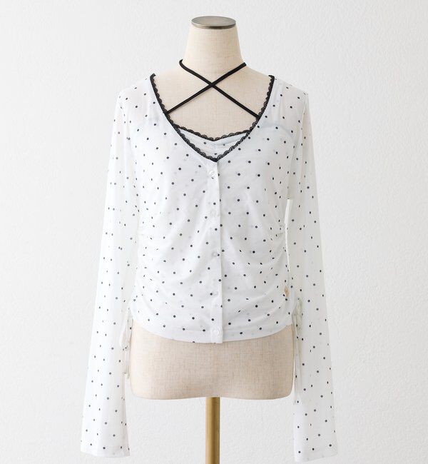  「ビスチェsetドロストカーディガン」|プルオーバー|ホワイト系その他