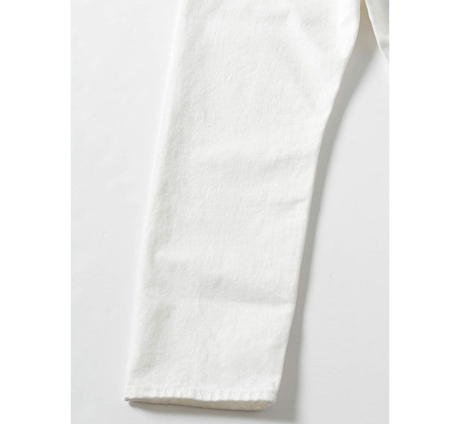 mizuiro ind「mizuiro ind 8分丈ホワイトデニム」|デニム|