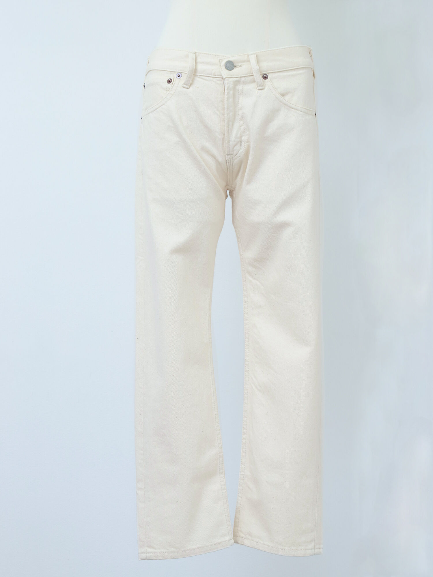 mizuiro ind「mizuiro ind 8分丈ホワイトデニム」|デニム|