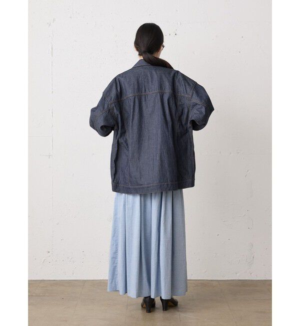MidiUmi「MidiUmi ワイドデニムジャケット」|テーラードジャケット|
