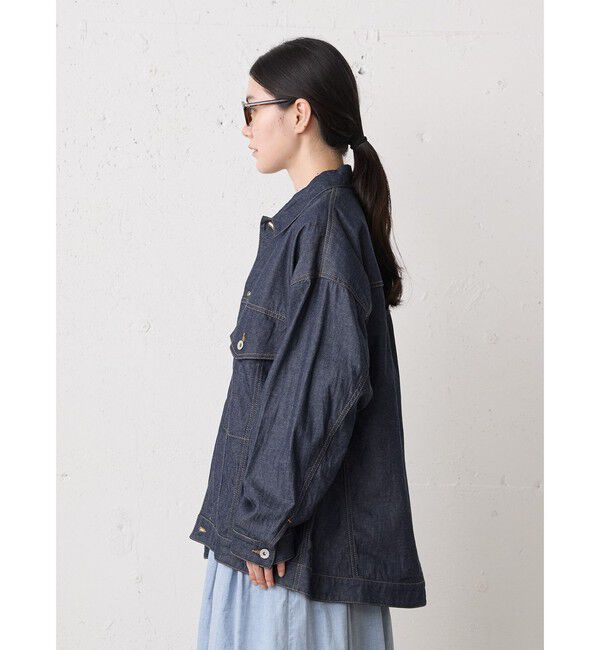 MidiUmi「MidiUmi ワイドデニムジャケット」|テーラードジャケット|