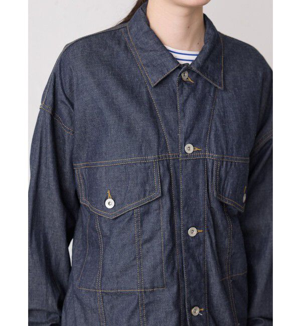 MidiUmi「MidiUmi ワイドデニムジャケット」|テーラードジャケット|