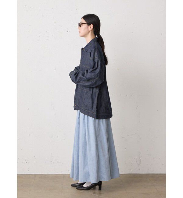 MidiUmi「MidiUmi ワイドデニムジャケット」|テーラードジャケット|