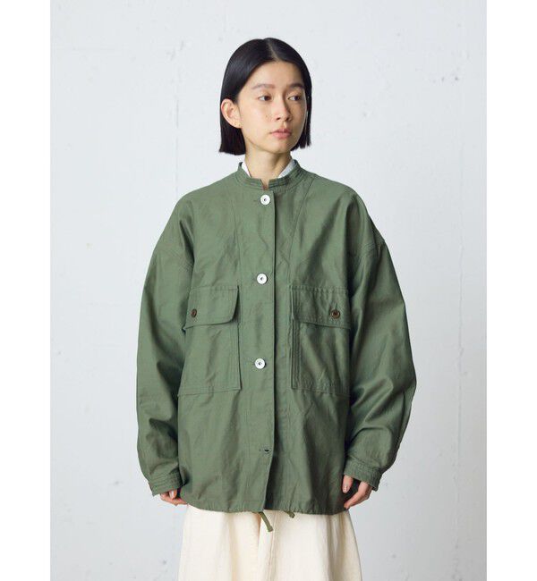 MidiUmi「MidiUmi ユーティリティカバーオール」|テーラードジャケット|カーキ